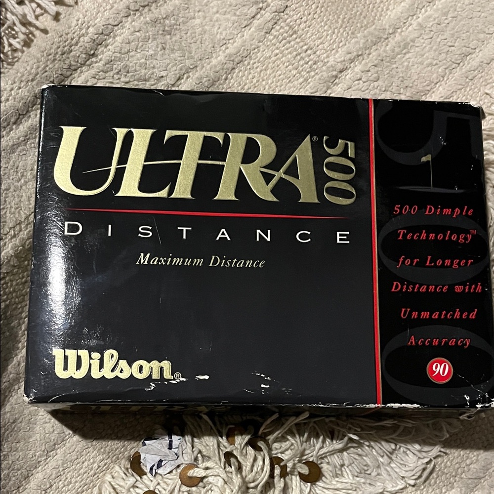 Wilson Ultra 500 Distance Golf Balls - Black and Red